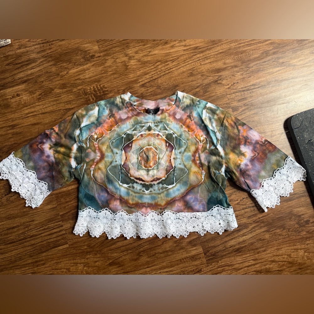 Topshop Multicolor Tie-Dye Top